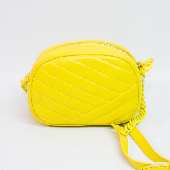 Tory Burch Kira Chevron Camera Bag - Neon Yellow - Picture 2 of 8